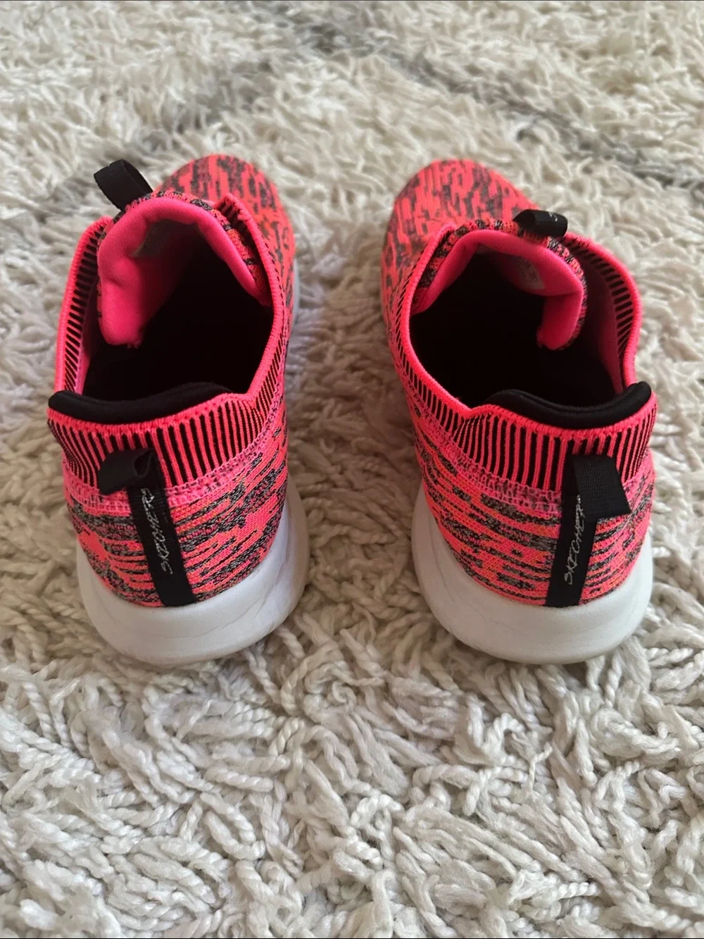 Skechers Slip On Pink Black Shoe